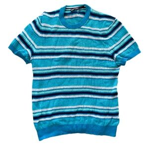 - Mr Turk Slim Fit Knit shirt.in blues Size L